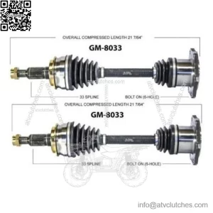 For Chevrolet Tahoe K2500 Silverado 1500 4WD AWD Set of 2 Front CV Axle Shafts
