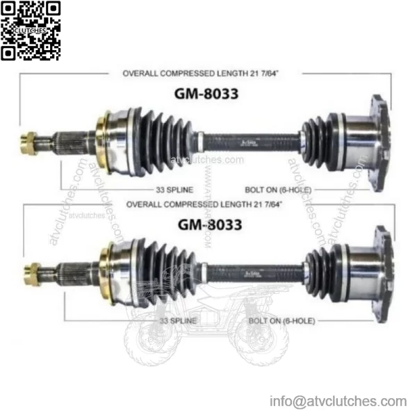 For Chevrolet Tahoe K2500 Silverado 1500 4WD AWD Set of 2 Front CV Axle Shafts