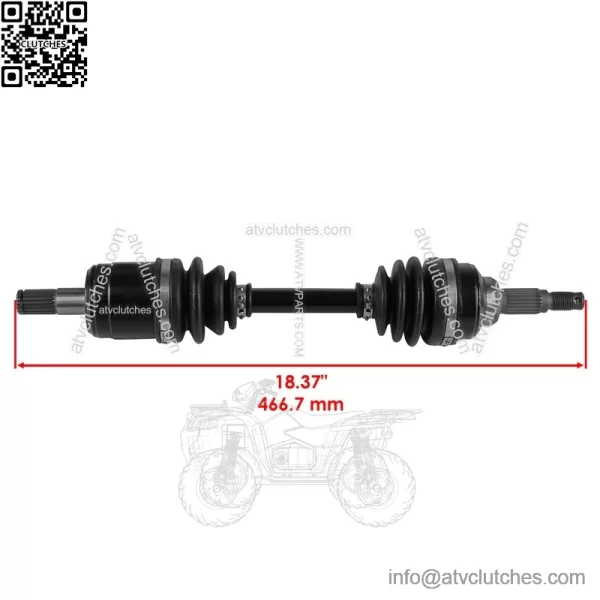Front CV Joint Axle W/ Bearing for Honda TRX450ES TRX450S Foreman 450 1998-2001 - Image 2