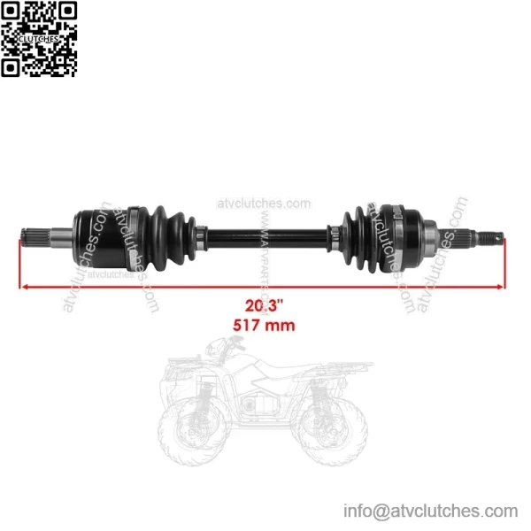Front CV Joint Axle W/ Bearing for Honda TRX450ES TRX450S Foreman 450 1998-2001 - Image 4