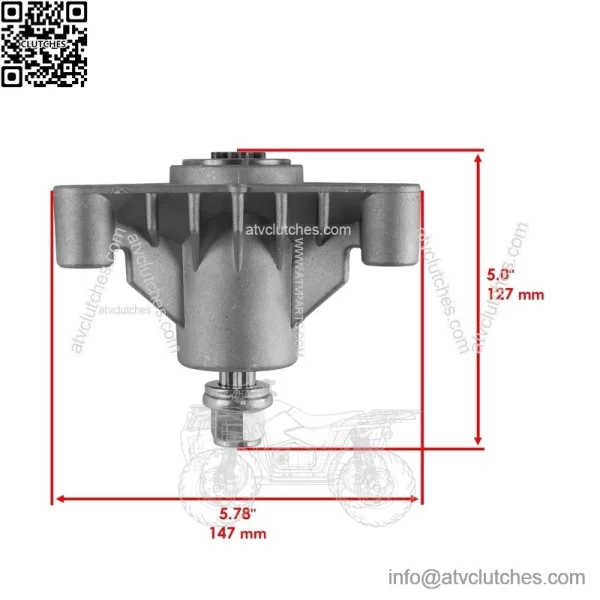 46" Deck Spindle & Pulley for Husqvarna CT153 960510015  532195945 197473 - Image 3