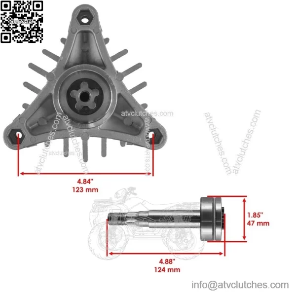 46" Deck Spindle & Pulley for Husqvarna CT153 960510015  532195945 197473 - Image 4