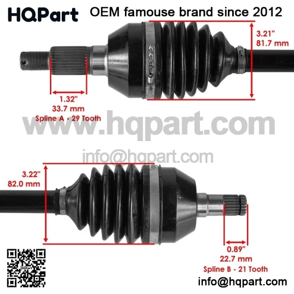 Can-Am averick 3 urbo  017-2021 ront ight V oint xle  05402098 - Image 3