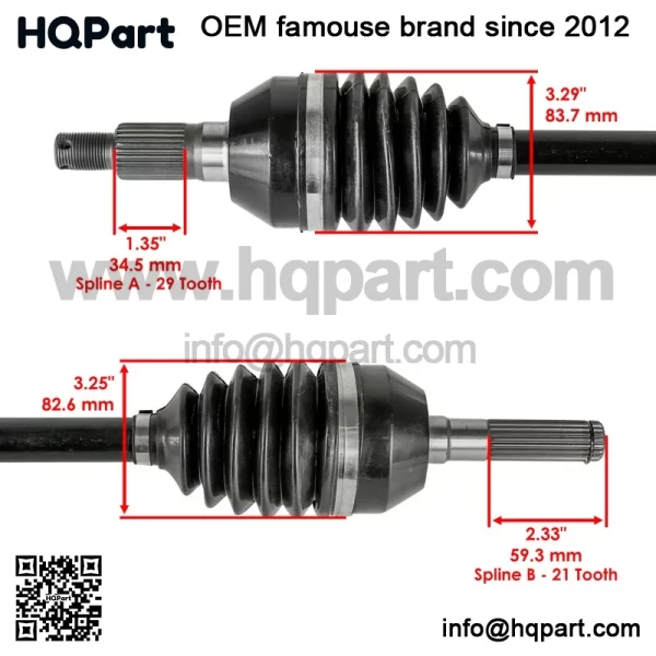 Can-Am averick 3 x4 urbo 017-2020 ront eft V oint xle - Image 3