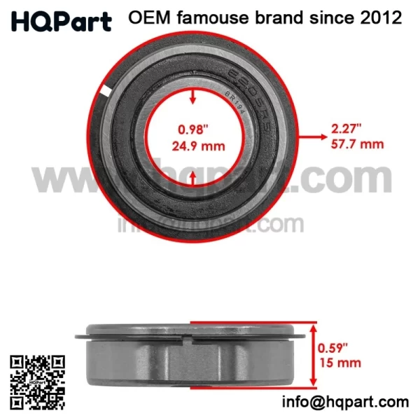 M96706 AM102888 M129036 24H1447 Front Wheel Bearing Kit For John Deere X540 X590 - Image 3