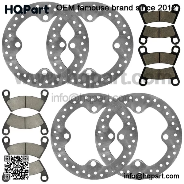 Front And Rear Brake Discs and Pads For Polaris General 1000 XP 1000 2020-2024
