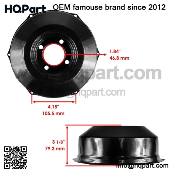 43620-HP5-600 Rear Brake Drums & Seals For Honda Rancher 420 TRX420 2007-2013 - Image 3