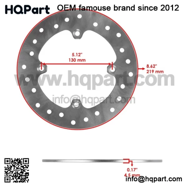 Front or Rear Brake Disc with Pads for Can-Am Defender Max HD10 2018 - 2023 - Image 2