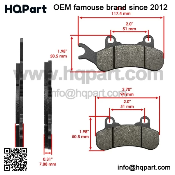 Front or Rear Brake Disc with Pads for Can-Am Defender Max HD10 2018 - 2023 - Image 3