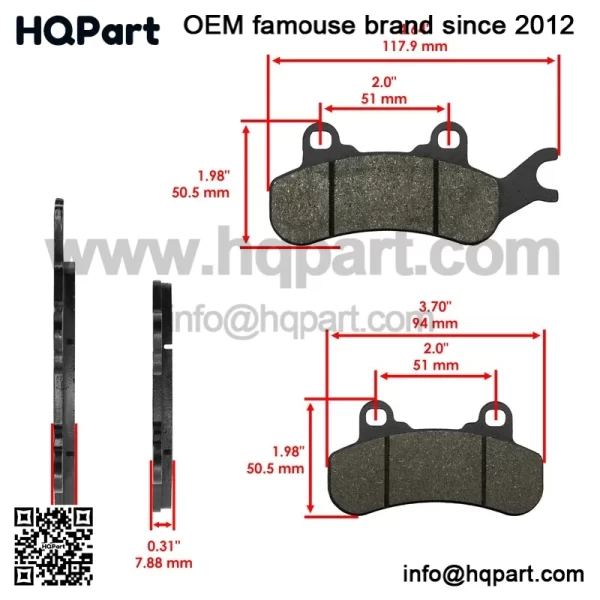 Front or Rear Brake Disc with Pads for Can-Am Defender Max HD10 2018 - 2023 - Image 4