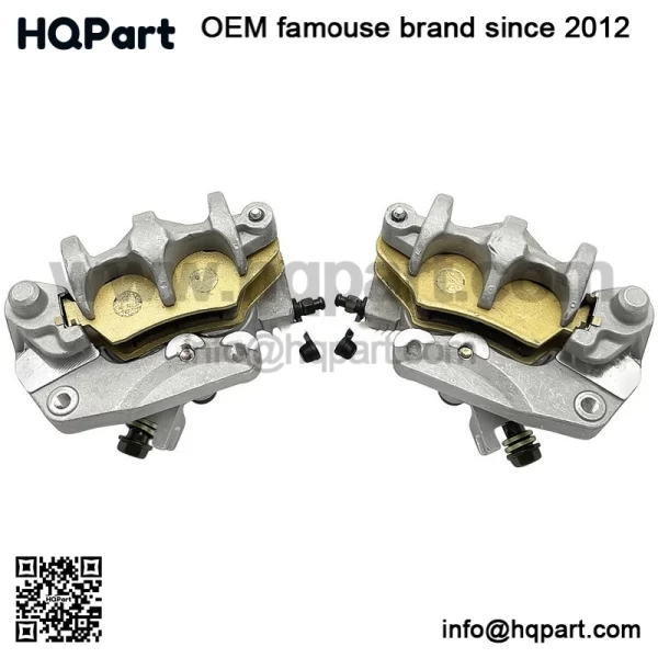 Front Left Right Brake Calipers & Pads for Honda TRX450R Sportrax 450 2004-2009 - Image 4