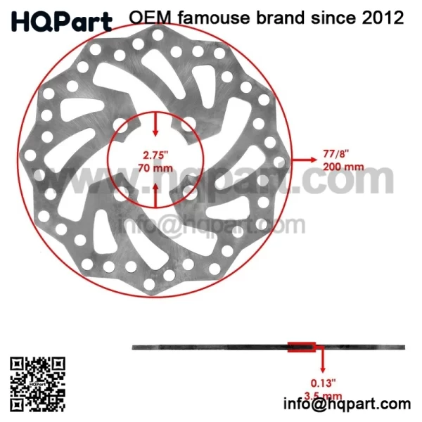 Rear Brake Disc Rotor w/ Pads fits Yamaha YFZ450R / YFZ450RSE Special 2009-2021 - Image 2