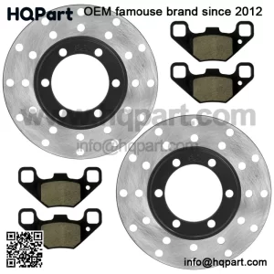 0454412 Front Brake Disc & Pads For Polaris RZR 170 2009-21 Left & Right