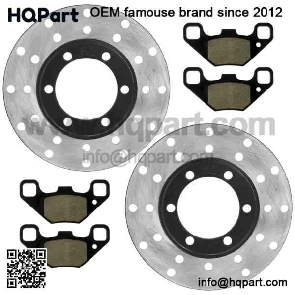0454412 Front Brake Disc & Pads For Polaris RZR 170 2009-21 Left & Right