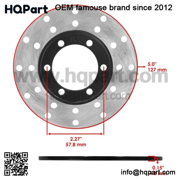 0454412 Front Brake Disc & Pads For Polaris RZR 170 2009-21 Left & Right - Image 2