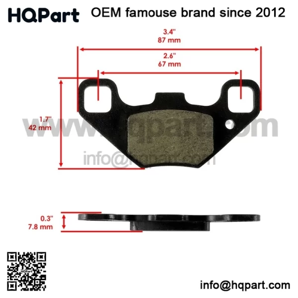 0454412 Front Brake Disc & Pads For Polaris RZR 170 2009-21 Left & Right - Image 3