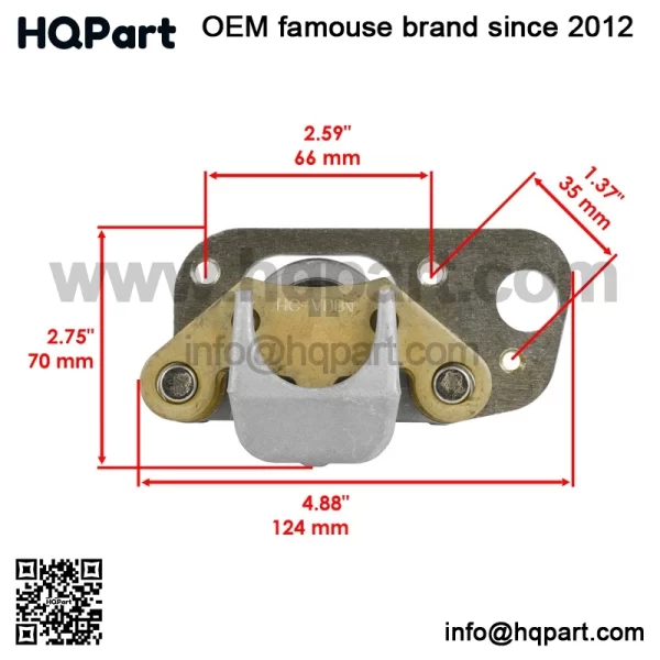 Polaris crambler 00 X4 003-2004 ront eft rake aliper /Pads - Image 2