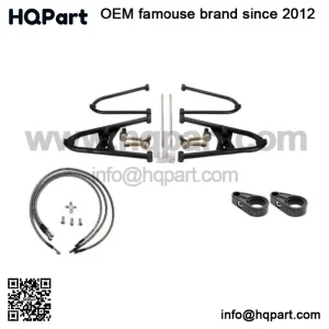 TRX 450R A Arms +2.5 +1 Chromoly Adjustable Brake lines Clamps