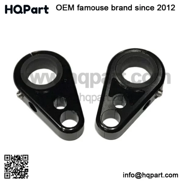 Billet Black Front A-Arm Brake Line Clamps Yamaha YFZ450 YFZ450R YFZ450X YFZ 450 - Image 2