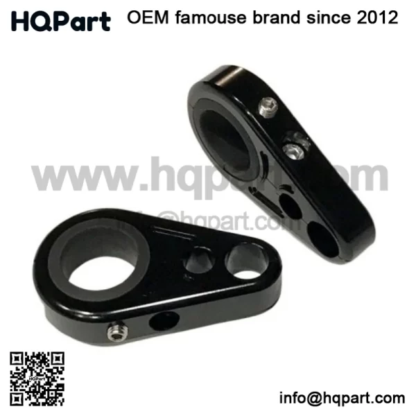 Billet Black Front A-Arm Brake Line Clamps Yamaha YFZ450 YFZ450R YFZ450X YFZ 450 - Image 3
