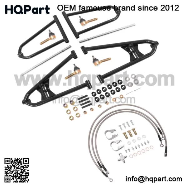 Front A Arms +2 +1 For Raptor 700 700R 2006-2017 W/Adjustable Brake Lines Clamps