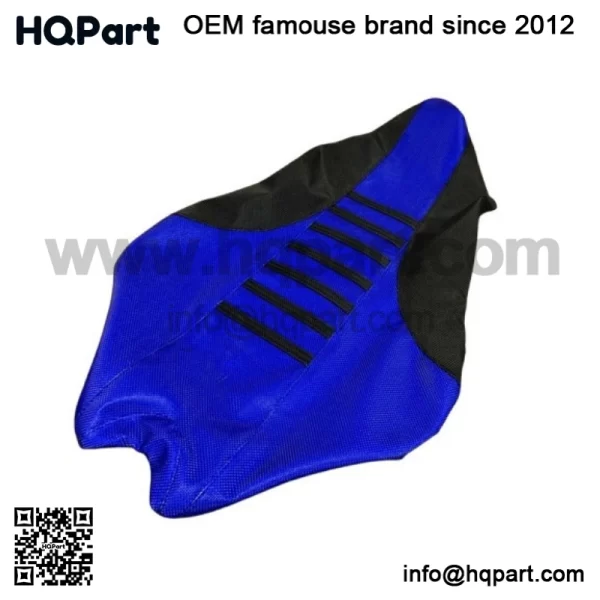 2009 - 2020 Yamaha YFZ 450R Seat Cover BLACK / BLUE / BLACK RIBBED QUAD #201 - Image 2