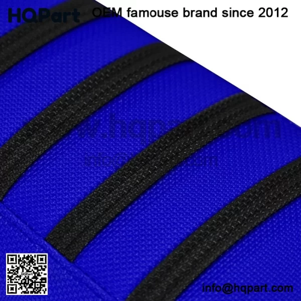 2009 - 2020 Yamaha YFZ 450R Seat Cover BLACK / BLUE / BLACK RIBBED QUAD #201 - Image 3