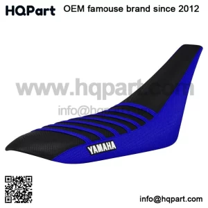 Yamaha YFZ 450 Gripper Seat Cover 2004-2013  BLUE/BLACK/BLUE ribs LOGO #200