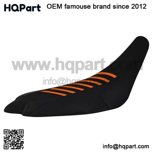 Yamaha 2009-2024 YFZ 450R 450 R Gripper Seat Cover all BLACK/ORANGE ribs #201