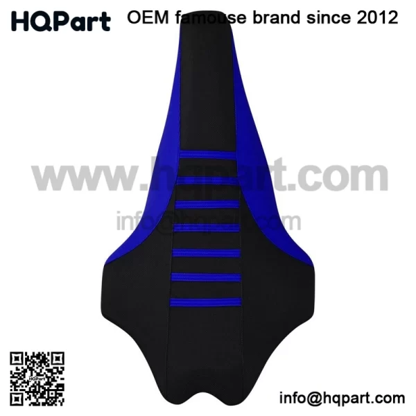 Yamaha 2009-2020 YFZ 450R 450 R Gripper Seat Cover BLUE/BLK/BLUE ribs #201 - Image 3