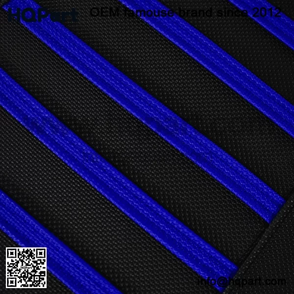 Yamaha 2009-2020 YFZ 450R 450 R Gripper Seat Cover BLUE/BLK/BLUE ribs #201 - Image 4