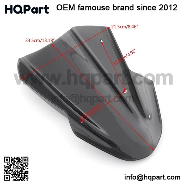 Kawasaki 650 017-up BS indshield creen indscreen ith racket lack - Image 2