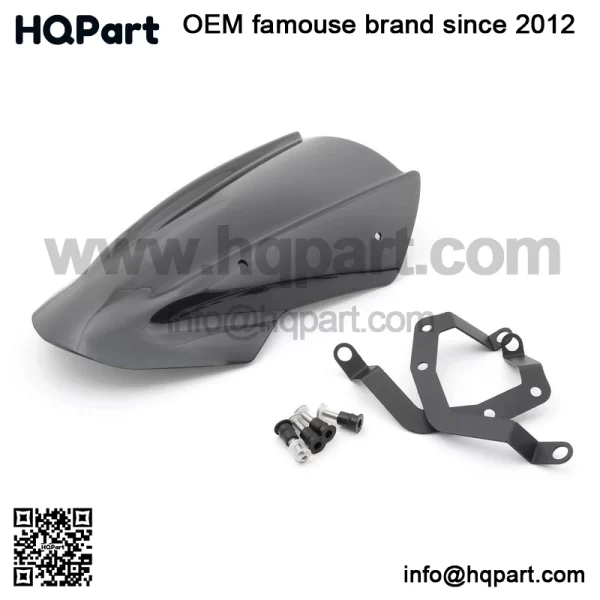 Kawasaki 650 017-up BS indshield creen indscreen ith racket lack - Image 4