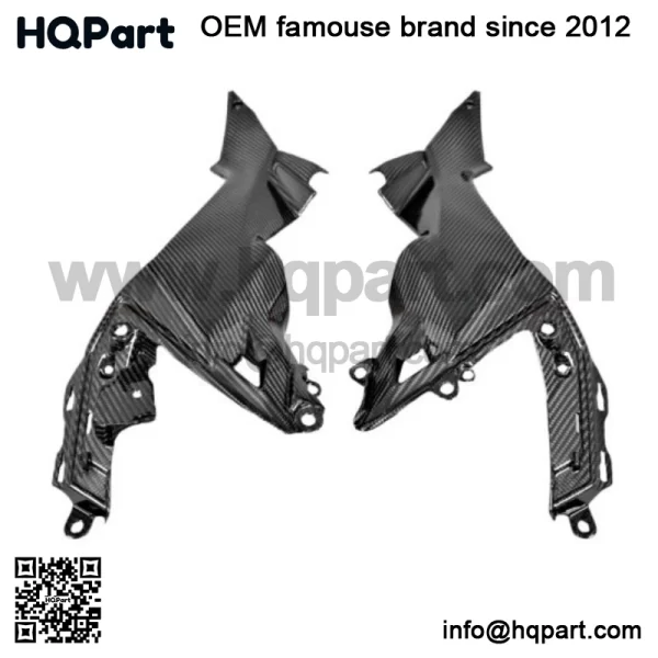 Kawasaki 650 020-2023 arbon iber nder ank anels rotective overs - Image 2