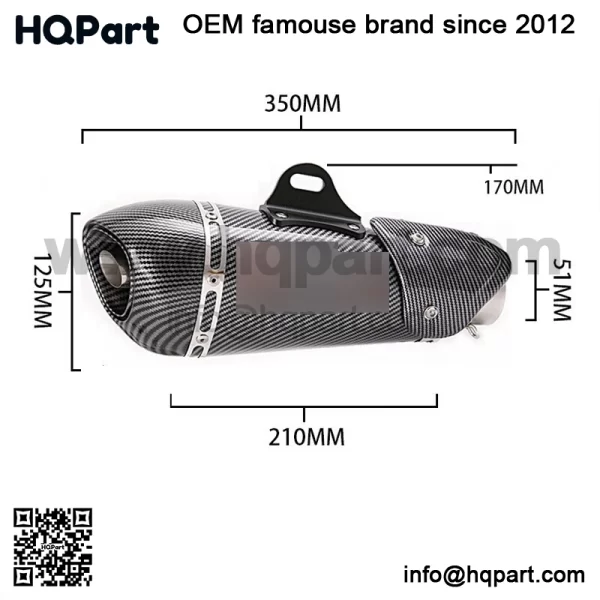 Black xhaust ystem or awasaki 650/Ninja 50 2023-2025)  eader/Muffler - Image 2
